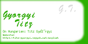 gyorgyi titz business card